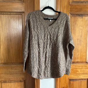 NWOT Sonoma Goods for Life Brown Marled Traditional Sweater Size L